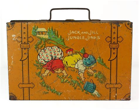 Vintage Tin Box Jack and Jill Jungle Jinks California Perfume 